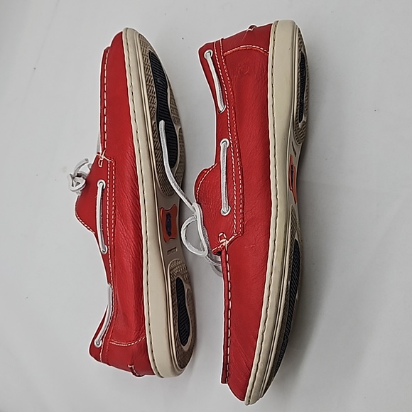 Born Henri Loafers Mens‎ size 12 Red Genuine Leather Hand-Sewn H46005 - Picture 2 of 5